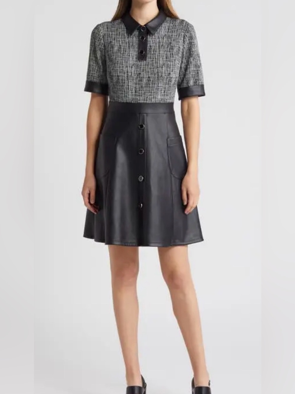 Eliza J Mixed Media A-Line Dress Size 4